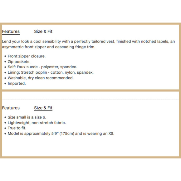 💕BCBGMAXAZRIA💕 Mike Faux Suede Fringe Vest - Picture 8 of 8